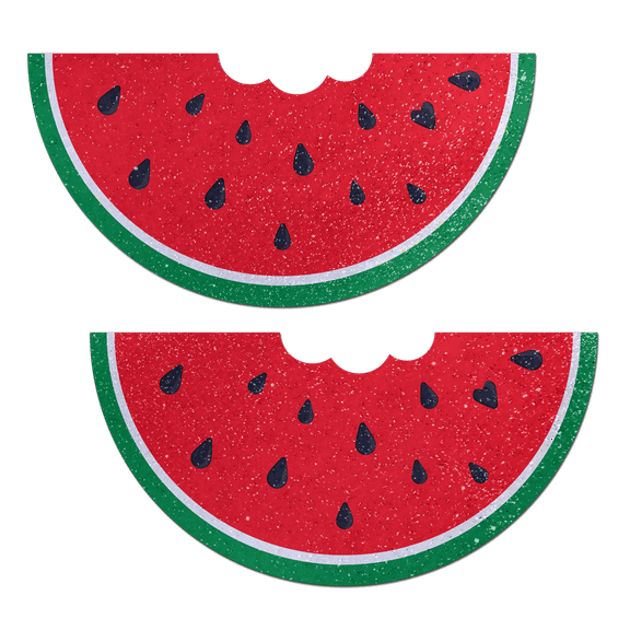 Coverage: Watermelon Slice with a Bite Full Breast Covers Suppoort Tape by Pastease