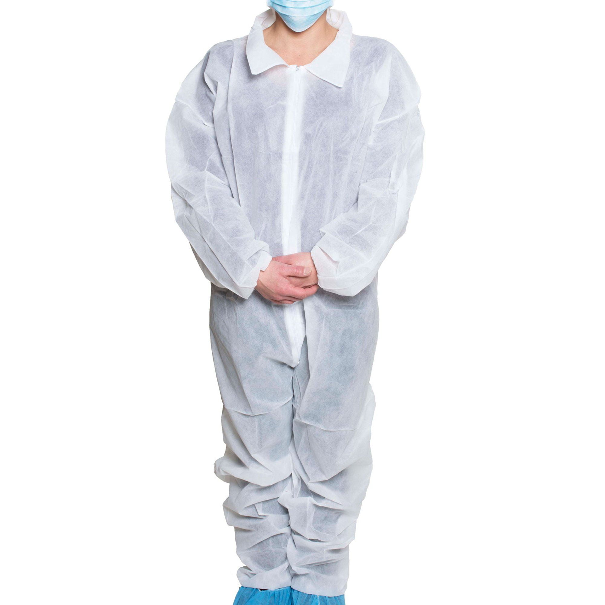 Coverall Extra Protection White Disposable NonSterile- CS/24 Coverall Extra Protection White Disposable NonSterile- CS/24
