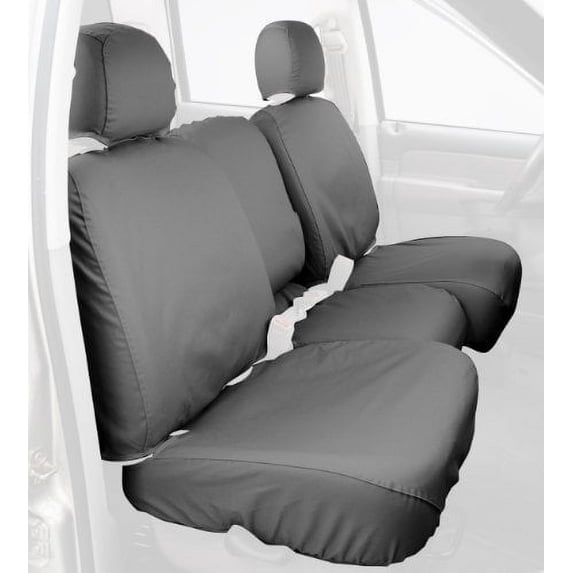 Covercraft Custom-Fit Front Bench SeatSaver Seat Covers - Polycotton Fabric, Grey Fits select: 2003 DODGE RAM 1500 ST/SLT, 2003 DODGE RAM 2500 ST/SLT