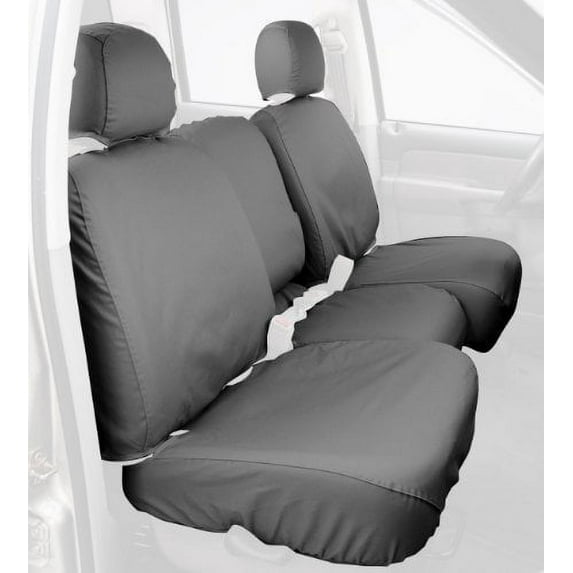 Covercraft Custom-Fit Front Bench SeatSaver Seat Covers - Polycotton Fabric, Grey Fits select: 2004-2009 CHEVROLET COLORADO, 2004-2009 GMC CANYON