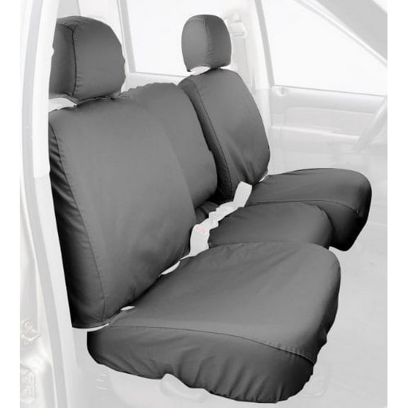 Covercraft Custom-Fit Rear-Second Seat Bench SeatSaver Seat Covers - Polycotton Fabric, Grey