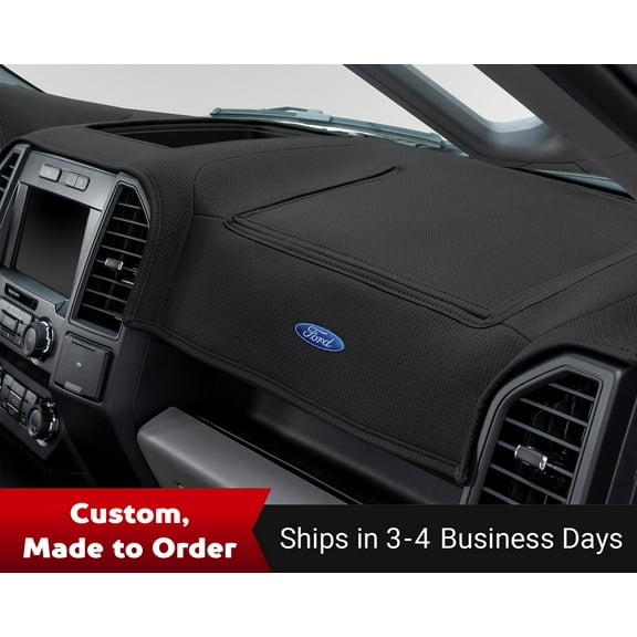 Covercraft LTD. Edition Custom Dash Cover with OLP Ford Blue Oval Logo for Ford F-250/F-350/F-450/F-550 Models | 62386DF24-01-76 | Smoke