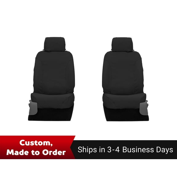 Covercraft Polycotton SeatSaver Custom Seat Covers for 2000-2005 Ford Excursion, 2001-2007 F-250 Super Duty, 2001-2007 F-350 Super Duty | SS2299PCCH | 1st Row Bucket Seats | Charcoal