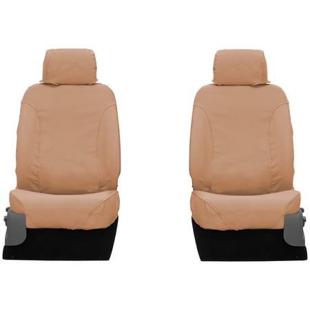 Covercraft Polycotton SeatSaver Custom Seat Covers for 2001-2007 Ford F-250/F-350 & 2000-2005 Excursion | SS2299PCTN | 1st Row Bucket Seats | Tan