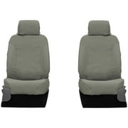 Covercraft Polycotton SeatSaver Custom Seat Covers for 2021-2023 Ford F-150, 2023 F-250 Super Duty, 2023 F-350 Super Duty | SS3494PCCT | 1st Row Bucket Seats | Misty Grey