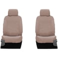 thumbnail image 1 of Covercraft Polycotton SeatSaver Custom Seat Covers for 2021-2026 Ford F-150 & 2022-2026 F-150 Lightning, 2023-2026 F-250/F-350/F-450/F-550 | SS3494PCTP | 1st Row Bucket Seats | Taupe, 1 of 3