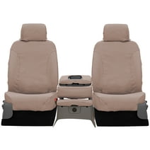 Covercraft Polycotton SeatSaver Custom Seat Covers for 2004-2008 Ford F-150 | SS3359PCTP | 1st Row 40/20/40 Bench Seat | Taupe