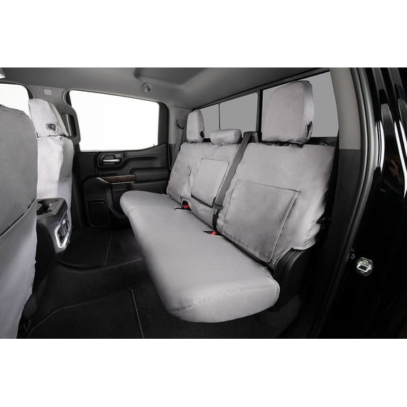 Covercraft Polycotton SeatSaver Custom Seat Covers for 2006-2009 Dodge Ram 2500/3500 | SS3372PCGY | 1st Row 40/20/40 Bench Seat | Grey