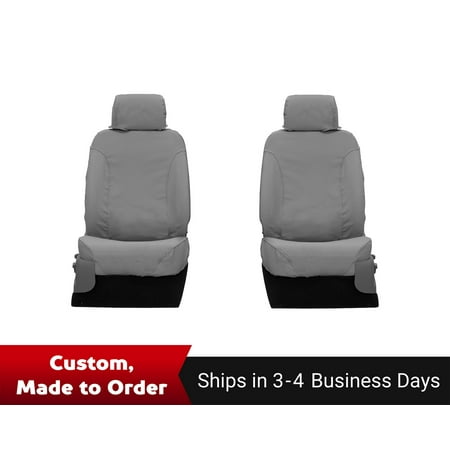 Covercraft Polycotton SeatSaver Custom Seat Covers for 2011-2016 Ram 1500/2500/3500 | SS2459PCGY | 1st Row Bucket Seats | Grey