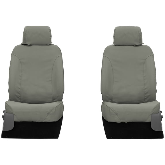 Covercraft Polycotton SeatSaver Custom Seat Covers for 2014-2021 Toyota Tundra | SS2474PCCT | 1st Row Bucket Seats | Misty Grey