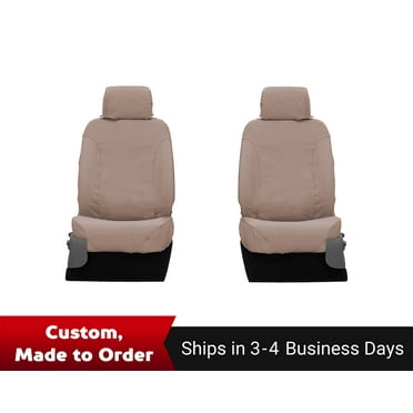 Covercraft Polycotton SeatSaver Custom Seat Covers for 2022-2023 Chrysler Pacifica | SS3510PCTP | 1st Row Bucket Seats | Taupe