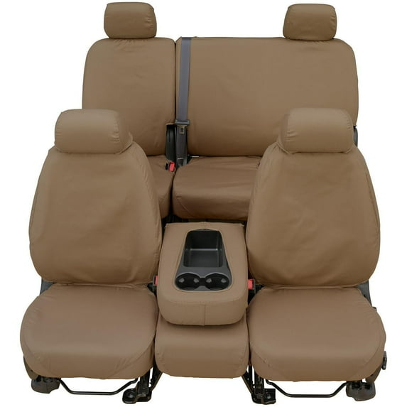 Covercraft SeatSaver Custom Second Row Seat Cover: Taupe, 60/40 Bench Seat, 1 Pk
