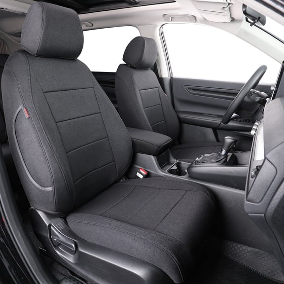 coverdream CRV Cloth Seat Covers Full Set for Honda CRV 2023 2024 2025 2026 LX,EX,EX-L,Sport Series,Hybrid SUV Seat Cushion-(Black,Full Set)