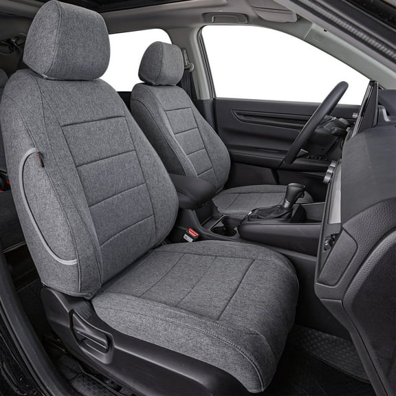 coverdream CRV Cloth Seat Covers Full Set for Honda CRV 2023 2024 2025 2026 LX,EX,EX-L,Sport Series,Hybrid SUV Seat Cushion-(Gray,Full Set)