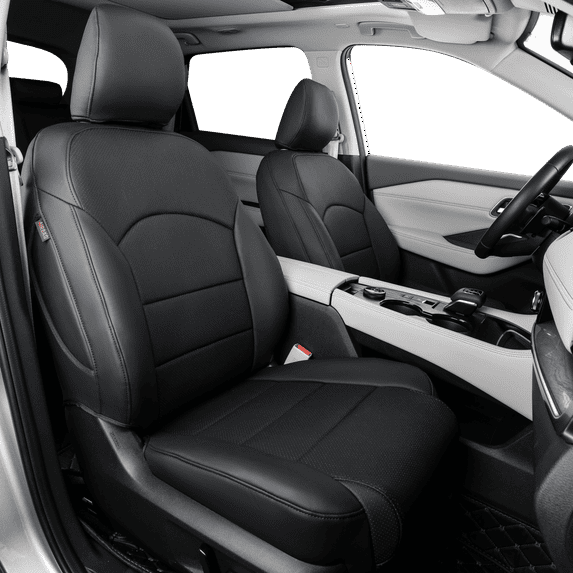 coverdream Custom Fit Altima Car Seat Covers for Nissan Altima 2019-2024 2025 Platinum,SV,SR,S,SL - Leatherette (Black/Gray,Full Set)
