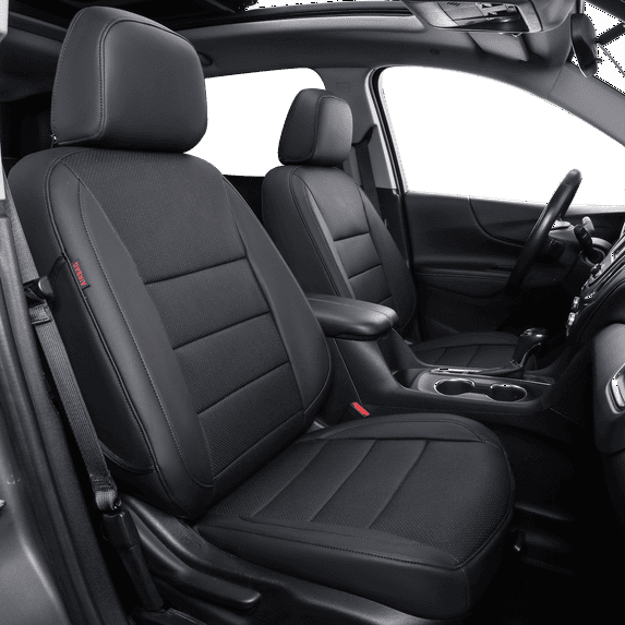 Coverdream Custom Fit Colorado Car Seat Covers for Chevy Colorado 2014 2015 2016 2017 2018 2019 2020 2021 2022 - Leatherette (Black,Full Set)