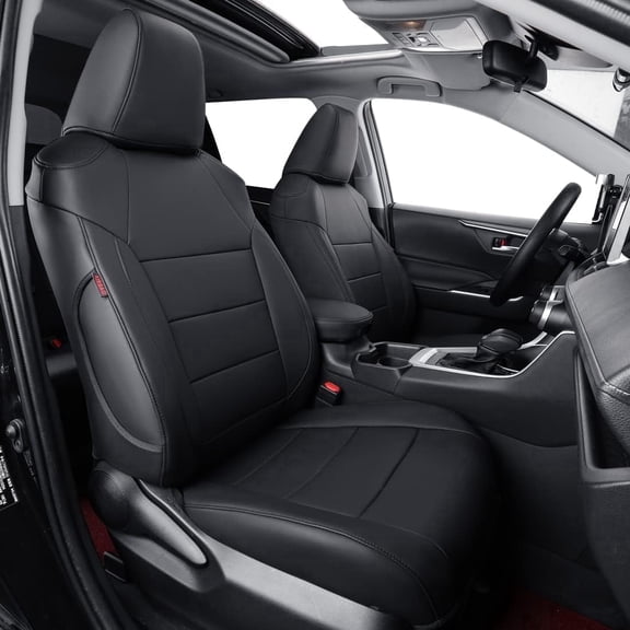 coverdream Custom Fit Corolla Cross Seat Covers for Toyota Corolla Cross XLE 2022-2026(Non-Hybrid) - Breathable Leatherette Auto Seat Covers(Black,Full Set)