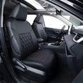 thumbnail image 1 of coverdream Custom Fit Corolla Cross Seat Covers for Toyota Corolla Cross XLE 2022-2026(Non-Hybrid),Rear 40/60 Spilt w/Armrest - Breathable Leatherette Auto Seat Covers(Black with Red Line,Full Set), 1 of 6