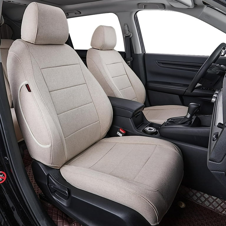 Coverdream Custom Fit Forester Car Seat Covers for Subaru Forester 2019 2020 2021 2022 2023 Washable Polyester Auto Seat Covers Full Set Beige