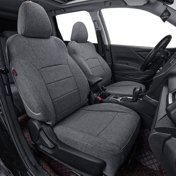 coverdream Forester Seat Covers Custom Fit for 2019-2024 Subaru Forester Premium/Sport/Wilderness/Limited/Touring - Breathable Polyester Auto Seat Covers (Full Set,Gray)