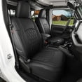 thumbnail image 1 of Coverdream Gladiator Car Seat Covers Full Set for 2020-2026 Jeep Gladiator,Rear w/No Armrest Truck Seat Cushion,Manual Seats only - Leatherette (Black&Diamond ), 1 of 9