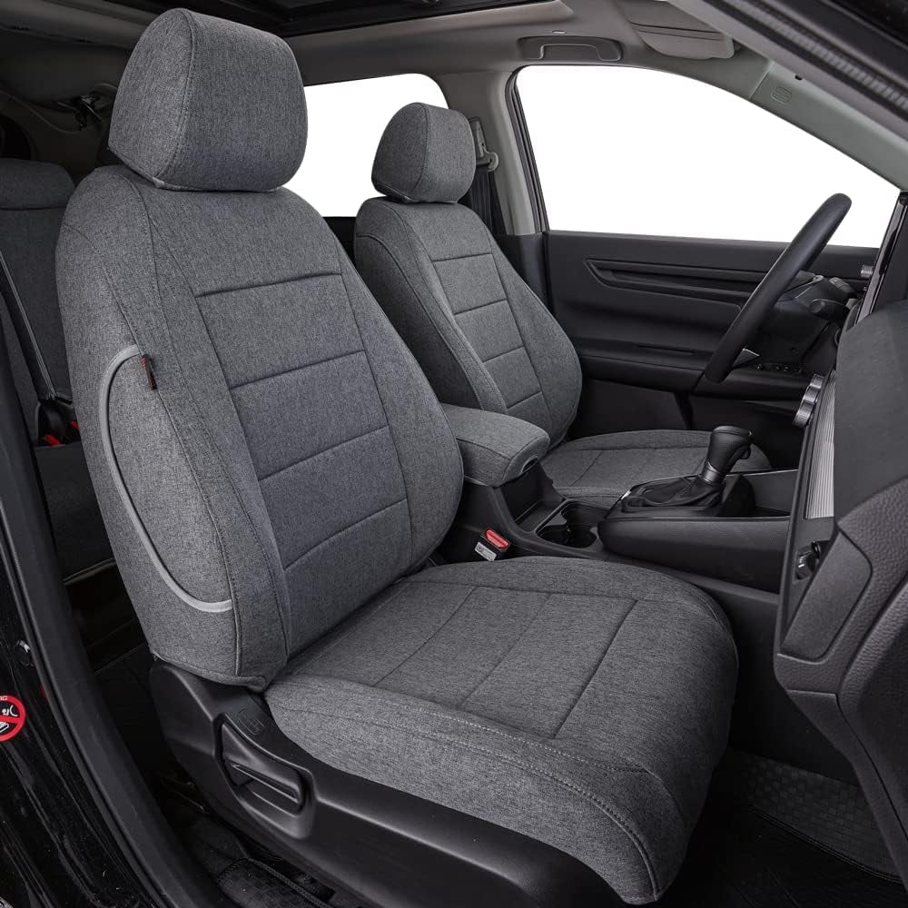 coverdream Full Set Custom Fit Seat Covers for Honda HRV EX,EX-L 2016 2017 2018 & 2016-2020 2021 2022 LX - Washable Polyester Auto Seat Covers(Full Set,Gray)