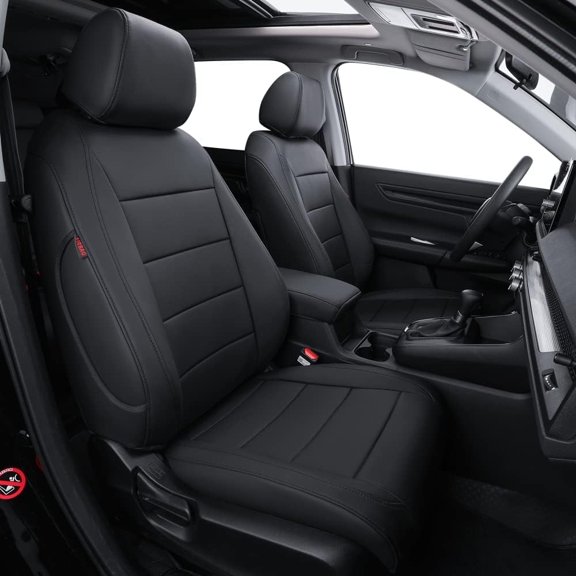 coverdream Custom Fit HRV Car Seat Covers for Honda HRV EX-L 2023 2024 2025 2026 2027 - Breathable Leather Auto Seat Covers (Full Set,Black)