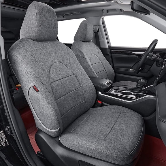coverdream Highlander Seat Covers for 2020-2026 Toyota Highlander Suv Seat Cushion,2nd Row Captain Chair - Washable Polyester Auto Seat Covers(Full Set,Gray)