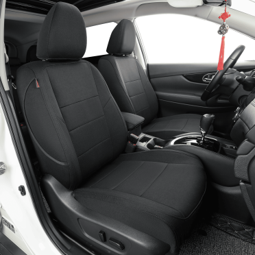 BDK Car Seat Covers For Nissan Sentra - 2 Tone Blue & Black - Split Bench