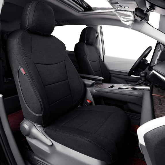 Coverdream Custom Fit Toyota Car Seat Covers for 2021-2026 Sienna LE,XLE - Three Row,Polyester 8-Seat Covers(Full Set,Black)