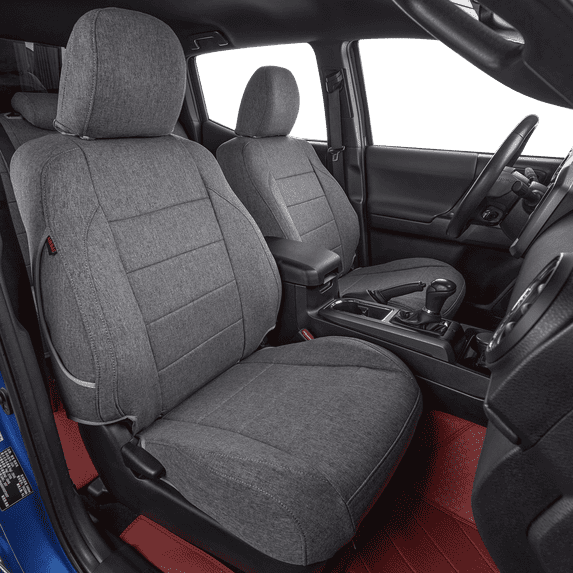 coverdream Custom Seat Covers Custom Fit Toyota Tundra Extended Cab and Double Cab 2014 2015 2016 2017 2018 2019 2020 2021 Models - Polyester (Gray,Full Set)