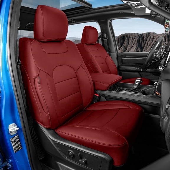 Coverdream Faux Leather Custom Fit Car Seat Covers Full Set Water Resistant for 2019-2026 Ram 2500 3500 Crew Cab Big Horn Lone Star
