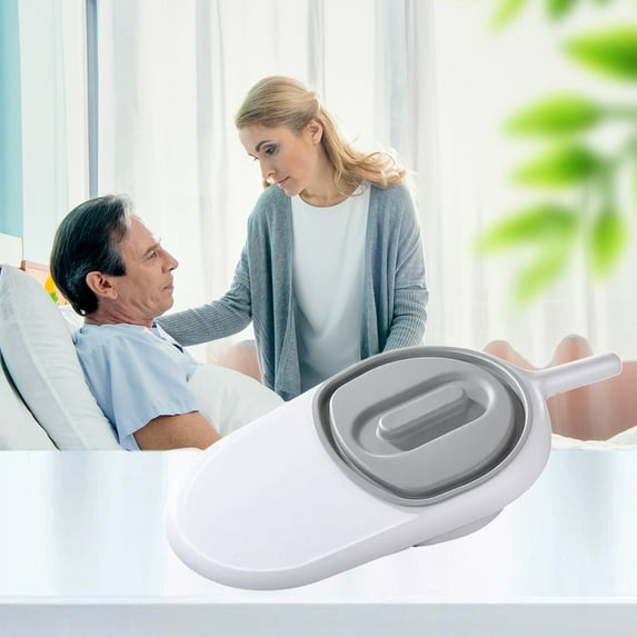 Covered Bed Pan for Elderly and Disabled Patients Comfortable Smooth Slope Design Large Portable Toilet for Men and Women Suitable for Home Hospital and Nursing Care Use