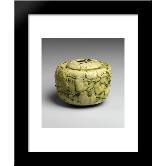 Covered Bowl with Virginia Creeper 20x24 Framed Art Print by Louis Comfort Tiffany