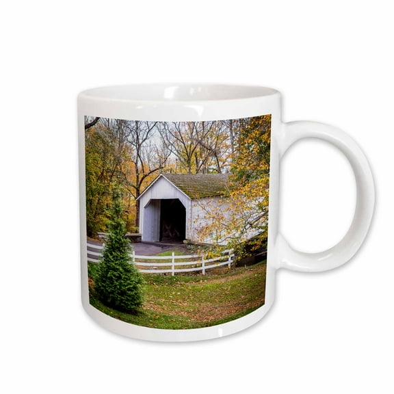 3drose, Covered Bridge, 11oz Mug