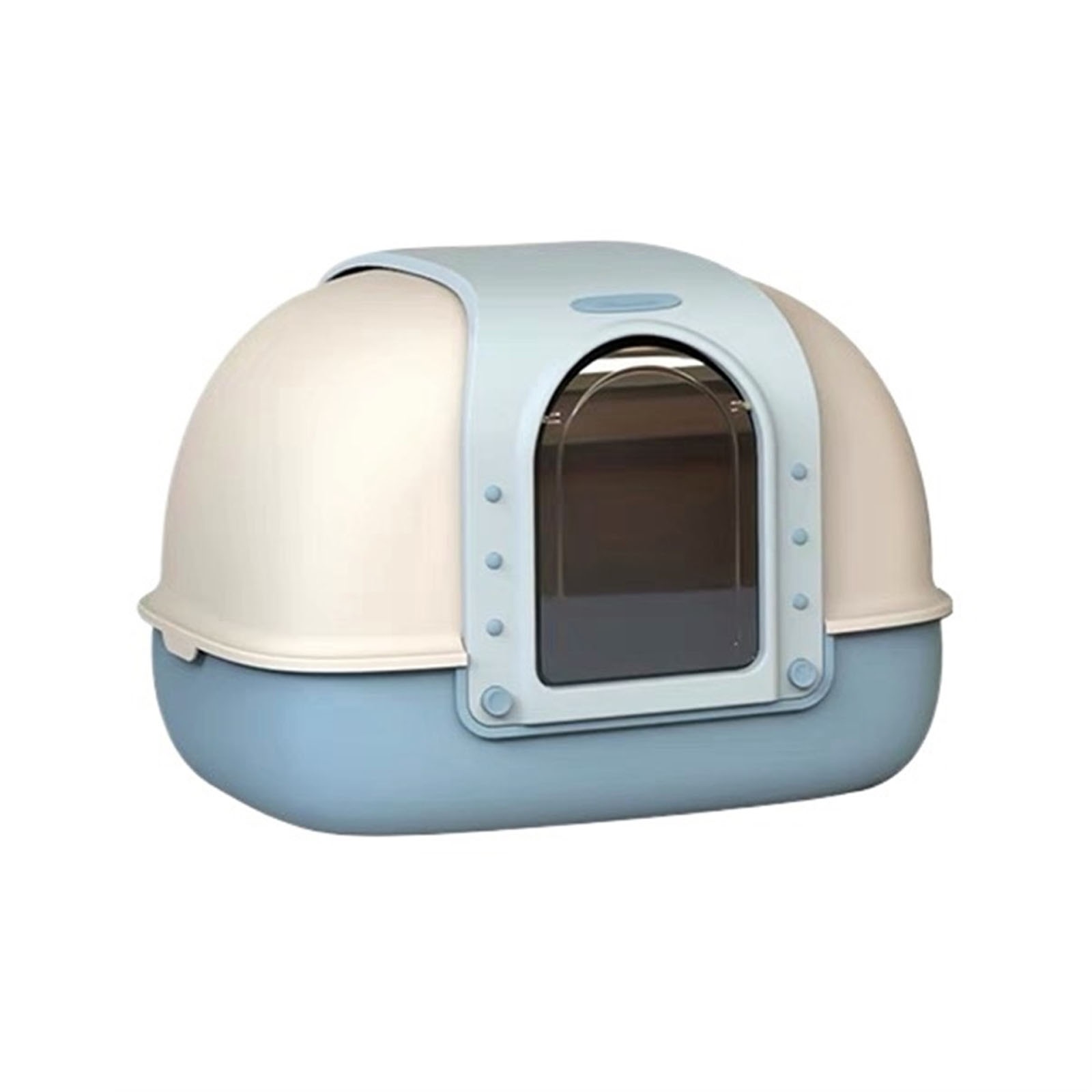 Covered Cat Litter Box for Indoor Cats, Anti-Splashing Large Enclosed Litter Box Easy Clean, and Assemble, Include Scoop and Mat