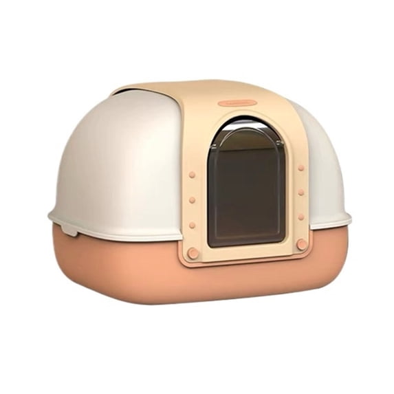 Covered Cat Litter Box for Indoor Cats, Anti-Splashing Large Enclosed Litter Box Easy Clean, and Assemble, Include Scoop and Mat