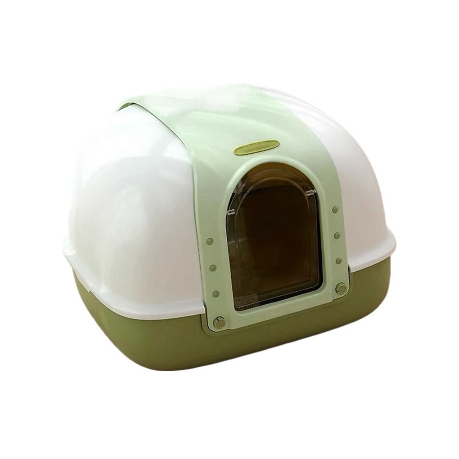 Covered Cat Litter Box for Indoor Cats, Anti-Splashing Large Enclosed Litter Box Easy Clean, and Assemble, Include Scoop and Mat