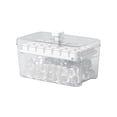 thumbnail image 1 of Covered Ice Tray Mold, 2-in-1 Ice Cube Maker Box with Storage Bin for Kitchen Freezer, Easy Release White 7" x 3" x 5", 1 of 6