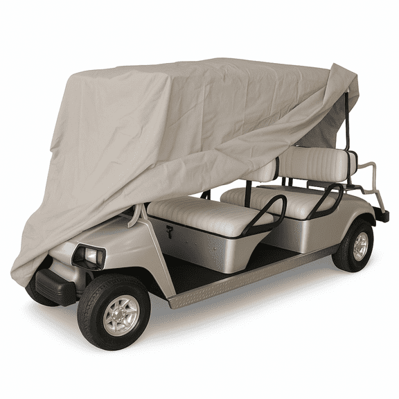 Covered Living 6 Passenger Golf Cart Storage Cover Taupe