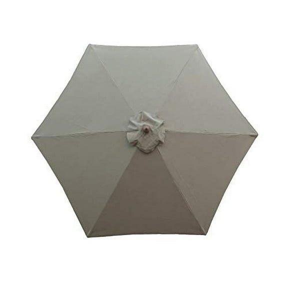 Covered Living 9ft Umbrella Replacement Canopy 6 Ribs in Taupe (Canopy Only)