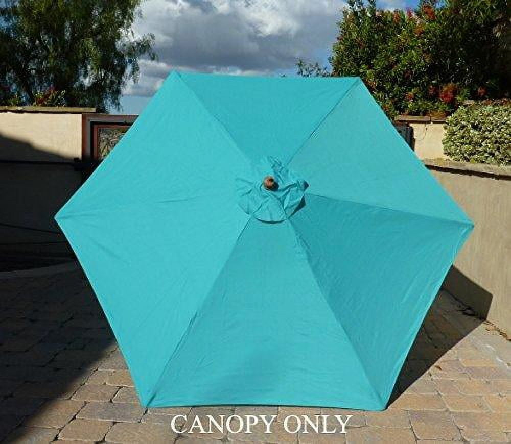 Covered Living 9ft Umbrella Replacement Canopy 6 Ribs in Turquoise