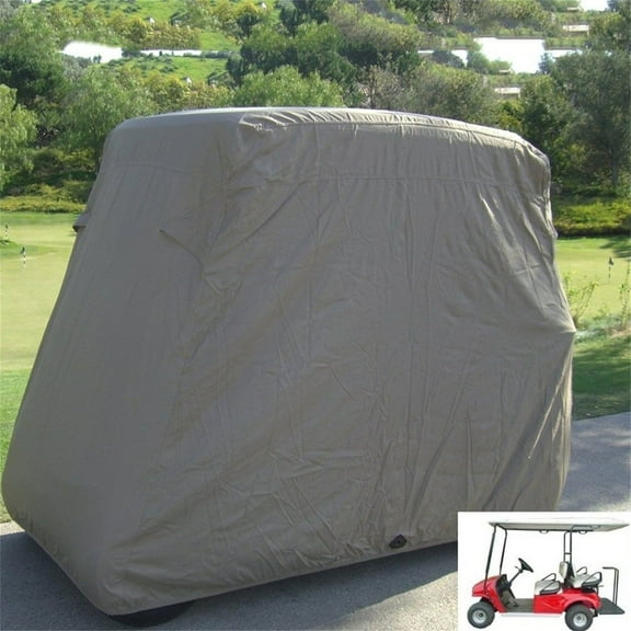 Covered Living Deluxe 4 Passenger Golf Cart Cover roof 80"L Grey, fits E Z GO, Club Car and Yamaha G model