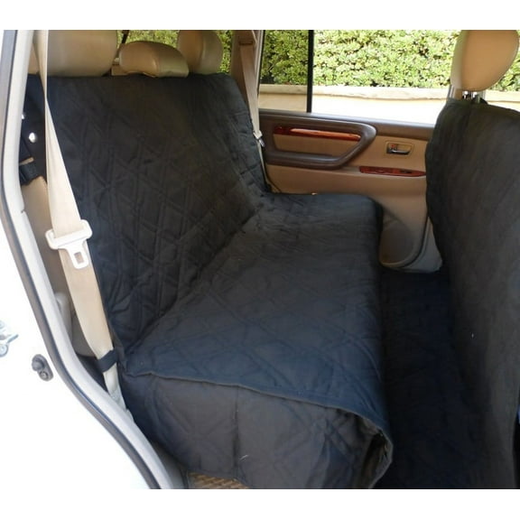 Covered Living Deluxe Quilted and Padded seat cover with Non-Slip Fabric in Seat Area for Pets - One Size Fits All 56"Wx94"L Black