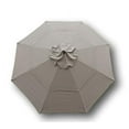 thumbnail image 1 of Covered Living Double Vented 9ft Market Umbrella Canopy 8 Ribs Taupe (Canopy Only), 1 of 6