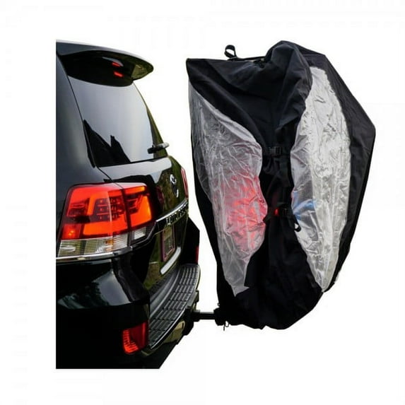 Covered Living Dual Bike Rack Cover For Transport (Fits 1-2 Bikes) with Large Translucent Ends