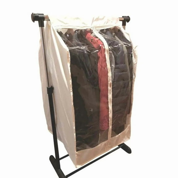 Covered Living Full Garment Rack Cover Closet Rod Cover 24"W x 22"D x 42"H Off White