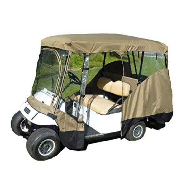 Covered Living Golf Cart Driving Enclosure for 4 Passengers roof up to