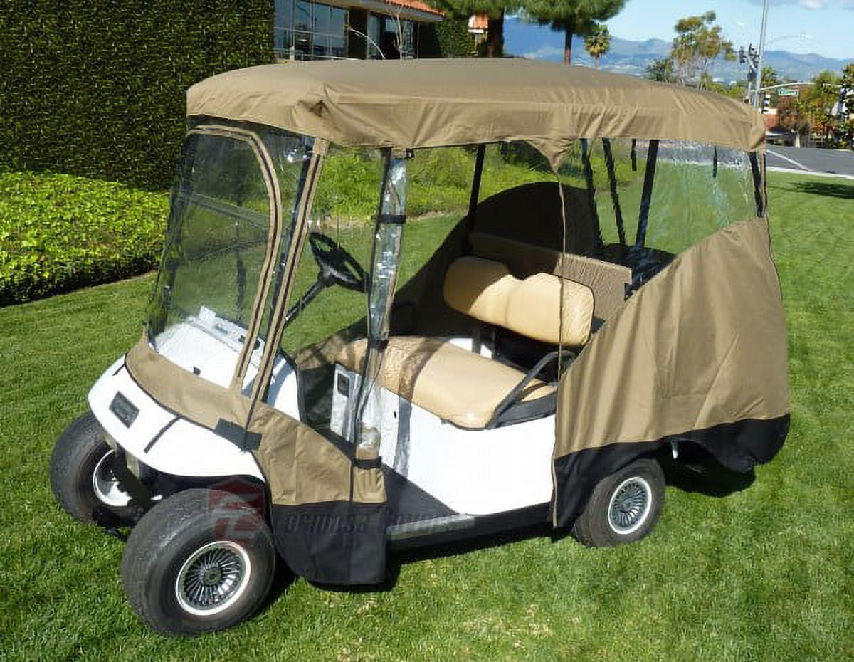 Covered Living Golf Cart Driving Enclosure for 4 Passengers roof up to 80"L, fits Club car, EZGo and Yamaha G model - All Weather