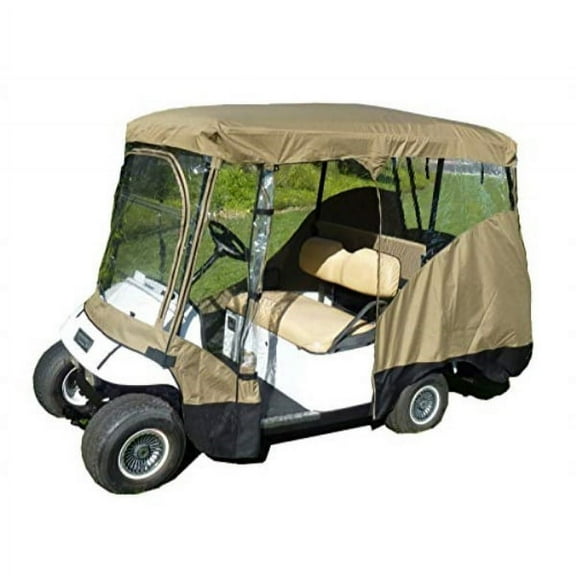 Covered Living Golf Cart Driving Enclosure for 4 Passengers roof up to 80"L, fits Club car, EZGo and Yamaha G model - All Weather